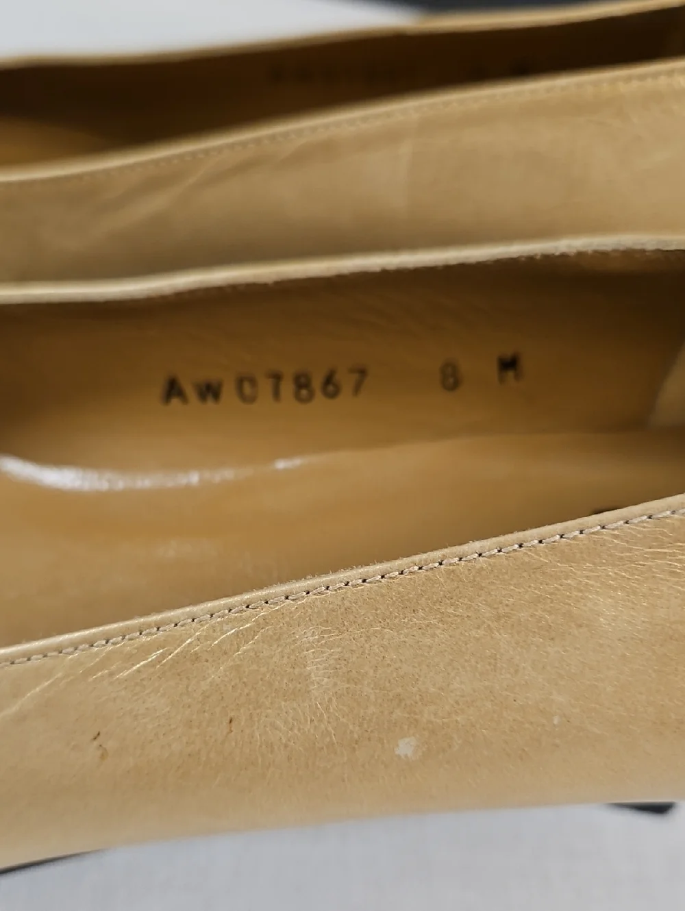 Stuart Weitzman Peep Toe Kitten Heels, Tan, Size 8